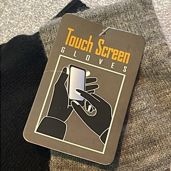 Touchscreen Gloves, 2 pairs - Black and Gray  Stretchy Stretch warm winter Touch - Picture 2 of 6